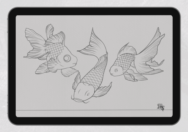 20 Fish & Koi Procreate Brushes