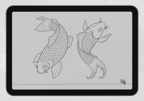 20 Fish & Koi Procreate Brushes