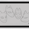 20 Japanese Masks Procreate Brushes