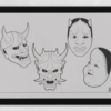 20 Japanese Masks Procreate Brushes
