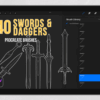 40 Swords & Daggers Procreate Brushes