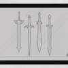 40 Swords & Daggers Procreate Brushes