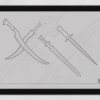 40 Swords & Daggers Procreate Brushes
